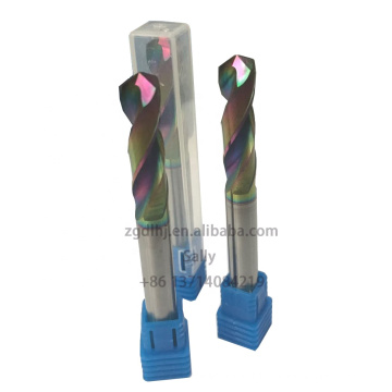 DLC color coating carbide straight shank twist drill use for aluminum